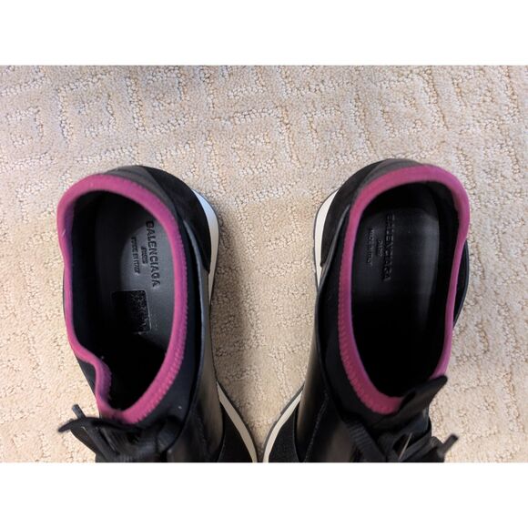 Balenciaga Shoes Women EU 39 US 8.5 Black Pink Race Runner Sneaker Made in Italy - Picture 11 of 12
